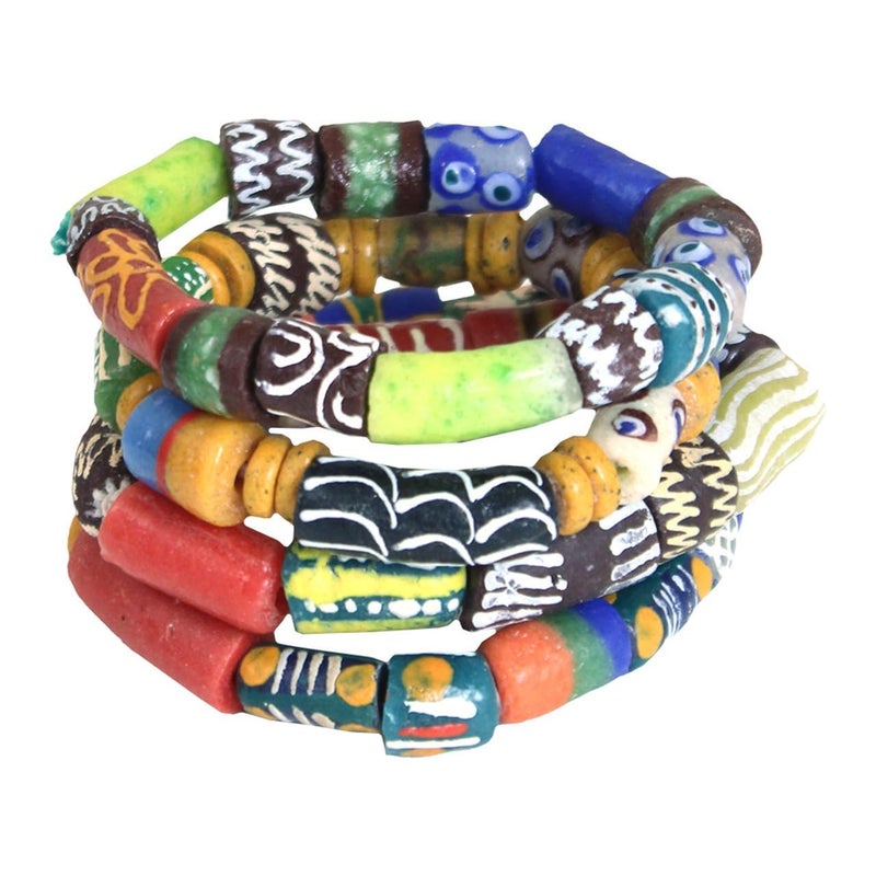 Omaqa Ghana Trade Bead Bracelet (Pack of 3) - Image 4